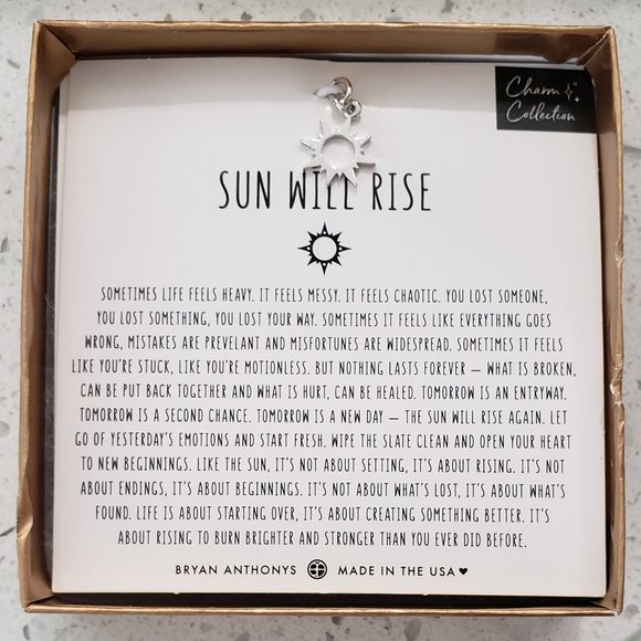 Bryan Anthony's Jewelry - Bryan Anthony's Sun Will Rise Charm